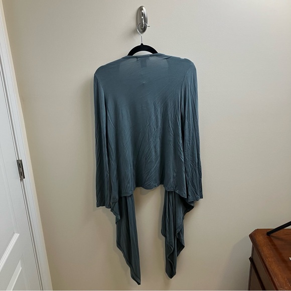 NWT Vertigo Paris Open Front Tie Front Cardigan in Blue Haze Medium/Large - Picture 4 of 9